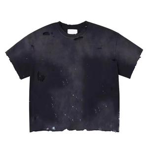 เสื้อยืดโอเวอร์ไซส์ทรงบ็อกซี่ ผ้าคอตตอน 100% ระบายอากาศได้ดี น้ำหนัก 220 กรัม ดีไซน์เรียบง่าย สำหรับผู้ชาย สไตล์สตรีทแวร์ - Product Image 3