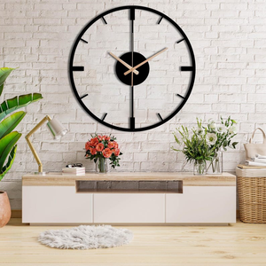 Modern Metal <b>Wall</b> <b>Clock</b> Minimalist Round Design Contemporary Decorative Timepiece Elegant <b>Living</b> <b>Room</b> Home <b>Wall</b> Decor - Product Image 5