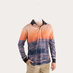 Chemises de pêche pour hommes avec logo sur le devant, manches longues, coupe classique, tissu en coton et bambou, respirant et à séchage rapide - Product Image 6