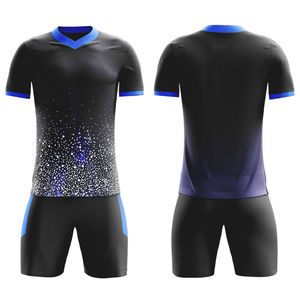 Uniforme d'entraînement de football unisexe sur mesure, grande taille, été, respirant, anti-humidité, manches courtes, imprimé, nouveau design, vente en gros - Product Image 2
