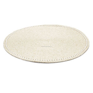 <b>Placemat</b> Glass <b>Beaded</b> <b>Placemat</b> Luxury Kitchen Decoration <b>Beaded</b> <b>Placemats</b> Table Mat Dinning Table Restaurant and Hotel Design - Product Image 2