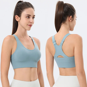 New Trends 2024 Solid Pattern Breathable Long Sleeve Sports <b>Bra</b> Gym Shorts Flare Pants 3-Piece Yoga Training Wear Set - Product Image 2