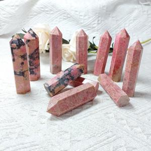 หินโรโดไนต์ธรรมชาติทรงหอคอย ขัดเงา ใช้ตกแต่งบ้าน สำนักงาน ขายส่ง - Product Image 1