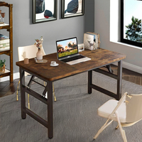 Bureau pliable moderne rustique finition marron pour petits espaces aucun assemblage requis Table compacte pour chambre à coucher bureau meubles de maison