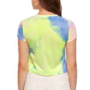 Camiseta Corta Tie Dye para Mujer, Nueva Colección 2026, Mejor Calidad, Precio Económico, Camiseta Corta Tie Dye para Mujer en Venta - Product Image 1