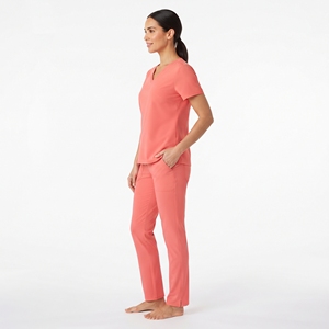 Uniforme Médico para Enfermeras, Cuello en V, Manga Corta, con Pantalones a Juego, Ropa de Trabajo para Hospital - Product Image 3