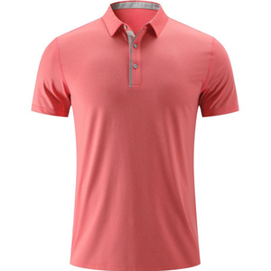 เสื้อเชิ้ตแขนสั้นลำลองลายทางสำหรับผู้ชาย พิมพ์ลายดิจิทัล 100% โพลีเอสเตอร์ กันยับ มีกระเป๋า ปักลาย  ผ้าถักลายสก็อตสำหรับตีกอล์ฟ - Product Image 6