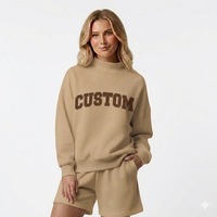 Ensembles deux pièces pour femmes, sweat-shirts et shorts 100 % coton, grandes tailles, personnalisables, coupe ample, anti-plis, avec deux poches latérales – Meilleures ventes