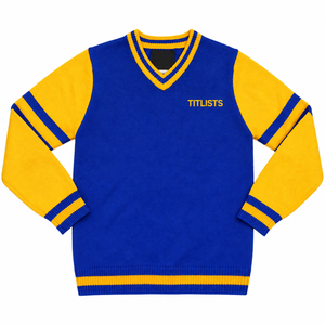 Cook Your Custom High-quality V-neck <b>Sweaters</b> for Sorority Fraternity Schools Colleges Universities Logos Knitted <b>Cardigans</b> - Product Image 1