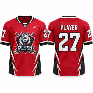 Fabricant de maillots de hockey sur glace personnalisés, uniformes d'équipe pour les joueurs des tournois de club, OEM 100% polyester antibactérien - Product Image 4