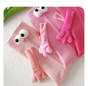 Chaussettes d'été personnalisées avec logo magnétique, motif mains jointes, pour enfants, marque privée - Product Image 3