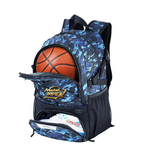 Sac à dos de basketball unisexe personnalisé en nylon grande capacité portable imperméable respirant avec compartiment à chaussures sublimation équipe - Product Image 5