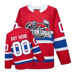 Camisetas de Hockey Personalizadas Premium para Hombre, Estilo Hip Hop Vintage con Cordones, 100% Poliéster de Secado Rápido, Antibacterianas, Letras Cosidas - Product Image 4