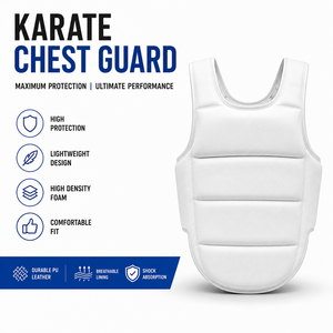 Gilet de protection pectoral de karaté, cible de boxe légère en cuir PU, doublure respirante, rembourrage EPE, boucle à double anneau - Product Image 1