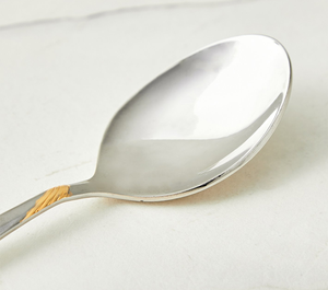 Cuillère à dîner en acier inoxydable SS201 de haute qualité, finition miroir |   Couverts de luxe modernes à long manche pour hôtels, restaurants et événements - Product Image 2