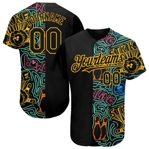 Logo d'équipe personnalisé Haut de baseball boutonné de grande taille respirant 100% polyester tendance avec logo avant et impression de numéros - Product Image 5
