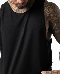 Débardeur Homme Col Rond Noir Uni Tricoté Respirant en Polyester, Style Urbain, Sur Mesure, Collection 2026, Faible MOQ - Product Image 3