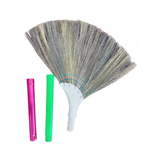 Balai en herbe naturelle écologique, balai en paille douce fait à la main pour le nettoyage des sols intérieurs, manche en bois, balai asiatique - Product Image 4