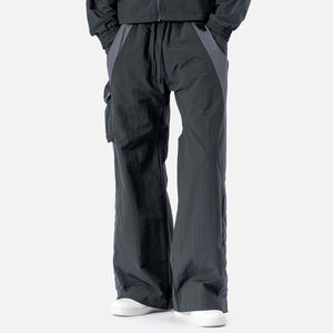2024 Trending Men's Techwear Cargo <b>Pants</b> Wide Leg Baggy Parachute Trousers <b>Y2K</b> Streetwear Tactical Nylon Multi-Pocket <b>Pants</b> - Product Image 1