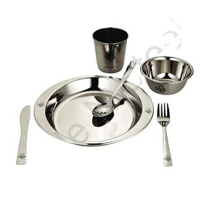 Juego de cubiertos de acero inoxidable para niños Juego de alta calidad para niños y bebés Juego de 6 piezas para niños y bebés de acero inoxidable - Product Image 1