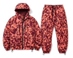 OEM Desert Rose Custom Camo Nylon Windbreaker Rain jacket for men <b>Tracksuit</b> Men’s Hooded Field Jacket Cargo Pants Set Wholesale - Product Image 2