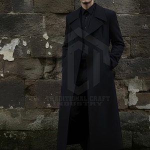 Fashion Winter Wool Overcoat for Men Modern Regular Breathable <b>Fur</b> <b>Trim</b> Warm Fabric Bulk Supply - Product Image 4