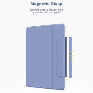 Étui en cuir premium pour iPad Air 13 2025, fermeture magnétique réversible, support pliable à trois volets, fonction de réveil/veille automatique pour iPad Pro 12,9 pouces - Product Image 3
