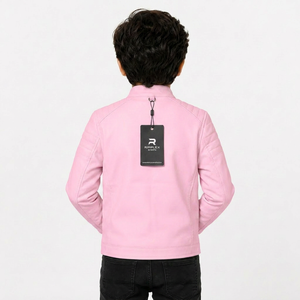 Stylish kids Trendy kids leather jacket featuring premium comfort durable stitching <b>warm</b> protection and fashionable everyday - Product Image 2