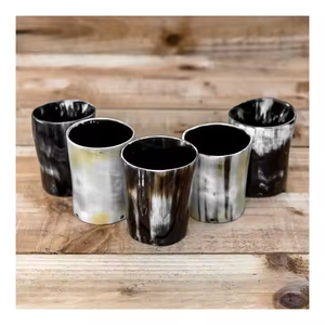 Personalized Eco-Friendly Horn Shot Glass with Lid Custom Design Beer Drinking Buffalo Horn Glass <b>Table</b> Top <b>Multi</b> Craft - Product Image 1
