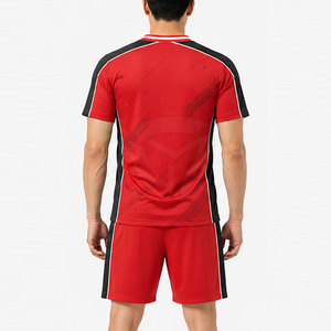 Men Soccer Uniform With Custom Team Jersey And Shorts Breathable Performance Material Fit And Modern Football Apparel Style - Product Image 4