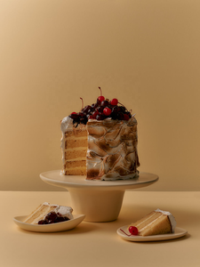 Nouveauté 2025, support à gâteau en résine fait main Artizon Studio, style moderne, couleur marron, décorations de mariage, plateau de service pour gâteau - Product Image 6