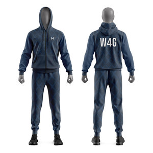 Custom Men's Spring Wear Printed Design Printed Design Hooded Tracksuits Eco Friendly Polyester/Cotton Breathable Fabric - Product Image 3