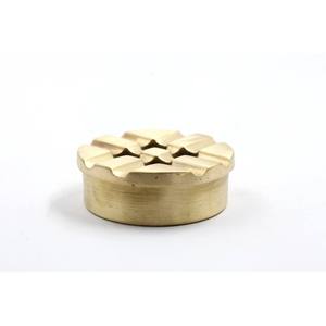 Cendrier rond vintage en laiton, décoratif pour bureau, porte-cendres en métal lourd, accessoire pour fumeurs - Product Image 6