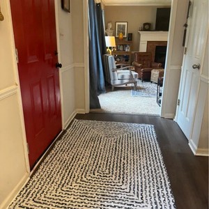 Alfombra Rectangular de Yute Trenzado con Patrón Geométrico, Base de Goma Antideslizante, Reversible, Apta para Mascotas, de Pelo Corto, para Sala de Estar y Hogar - Product Image 3