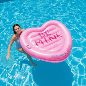Materassino Gonfiabile a Forma di Cuore Rosa 'Be Mine' per Piscina, Giocattolo Acquatico per Adulti in PVC - Product Image 3