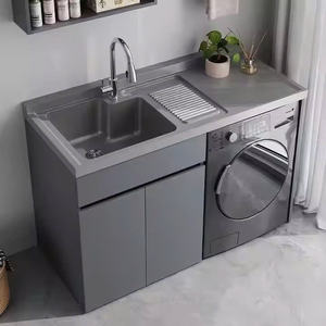 Eco-Friendly Laundry Cabinets Modern Design Style Aluminum Material Waterproof and Moisture-Resistant Size 1000mm & 1200mm - Product Image 3