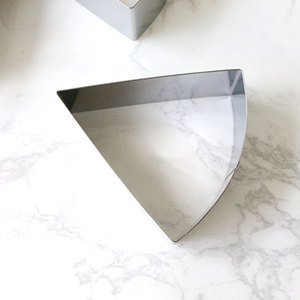 Round Triangle Mousse Ring Stainless Steel Wedge Shape <b>Cake</b> Mold Height 5cm Individual <b>Slice</b> Korea Made HESSED CUISINE Oven Safe - Product Image 2