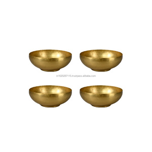 <b>Small</b> brass serving <b>bowl</b> polished exterior handmade item for kitchen decor or serving traditional Indian sweets and snacks - Product Image 2