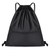 Benutzerdefiniertes Logo Mode Kordelzug-Rucksack Canvas Sport Gym Reisetasche Leichtgewichtig Wasserdicht Große Kapazität Werbegeschenk