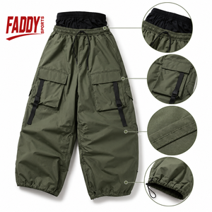 Pantalon de snowboard ample imperméable coupe-vent respirant pour homme et femme, pantalon cargo de ski d'hiver, coupe ample, pantalon de sport d'extérieur - Product Image 5