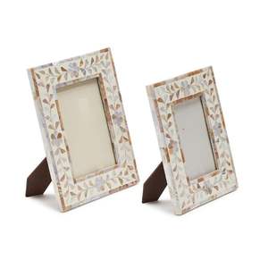 Latest Design MOP Inlay Photo <b>Frame</b> Floral Handmade MDF Resin <b>Frame</b> Mother Of Pearl Picture <b>Frame</b> at direct factory Price - Product Image 3
