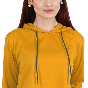 Sudadera corta de algodón para mujer disponible en un proveedor mayorista para mercados globales con costuras de primera calidad. - Product Image 5