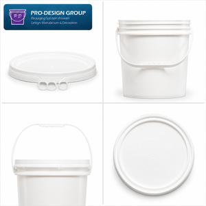 Seau à peinture en plastique de 17 L avec couvercle à anneau de traction - Product Image 2