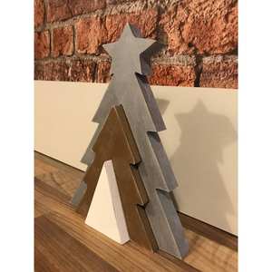 Sapin de Noël élégant en MDF et en bois pour une décoration de Noël festive - Product Image 1