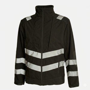 High Quality Customizable Safety <b>Reflective</b> Men's Canvas Work Jacket Breathable Eco-Friendly Windproof Zipper Casual Wear <b>top</b> - Product Image 1