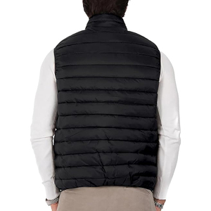 Quilted <b>Packable</b> Puffer Vest Men Jet Black Ultralight Compressible Sleeveless Core Warmer Sleeveless <b>Jackets</b> - Product Image 2