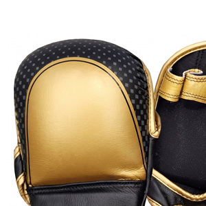 Gants d'entraînement MMA en PU noir et or de qualité supérieure, personnalisés, à doigts complets, respirants, antidérapants, pour la boxe et le sparring, unisexe, avec fermeture auto-agrippante - Product Image 5
