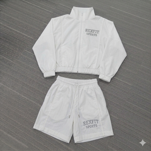 Rexfit Sports Custom Nylon 3M Reflective Windbreaker <b>Jacket</b> and <b>Track</b> Pant Set <b>for</b> <b>Men</b> Tracksuit Set Wholesale - Product Image 2