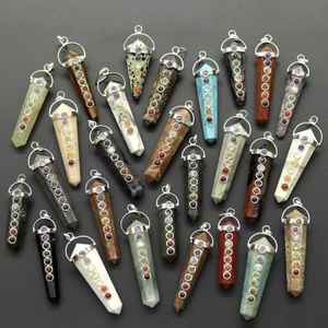 Colgante de lápiz con mezcla de cristales naturales y siete chakras, piedra preciosa de ágata Mirani, decoración para el hogar con temática de hadas y regalo, excelente precio - Product Image 2