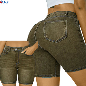 Shorts de Mezclilla Casuales de Verano para Mujer, de Alta Calidad, Cómodos, Color Personalizado, Transpirables, con Bolsillos con Botones, Estilo Vintage, Marca BOBBIN INDUSTRIES - Product Image 6